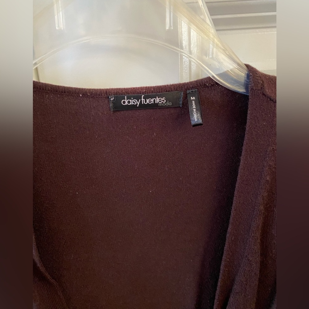 daisy fuentes moda wrap sweater size medium - Picture 4 of 5